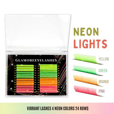 Neon eyelash extension